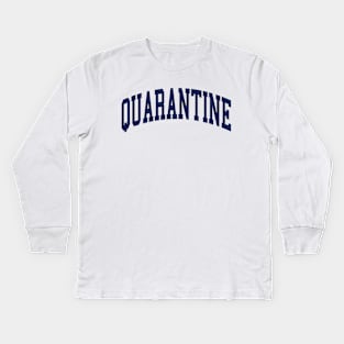 Navy Quarantine Kids Long Sleeve T-Shirt